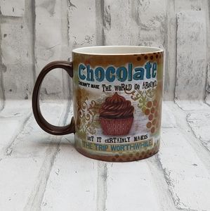 Large "Chocolate doesn't make the world go around....Hot Chocolate / Coffee Mug